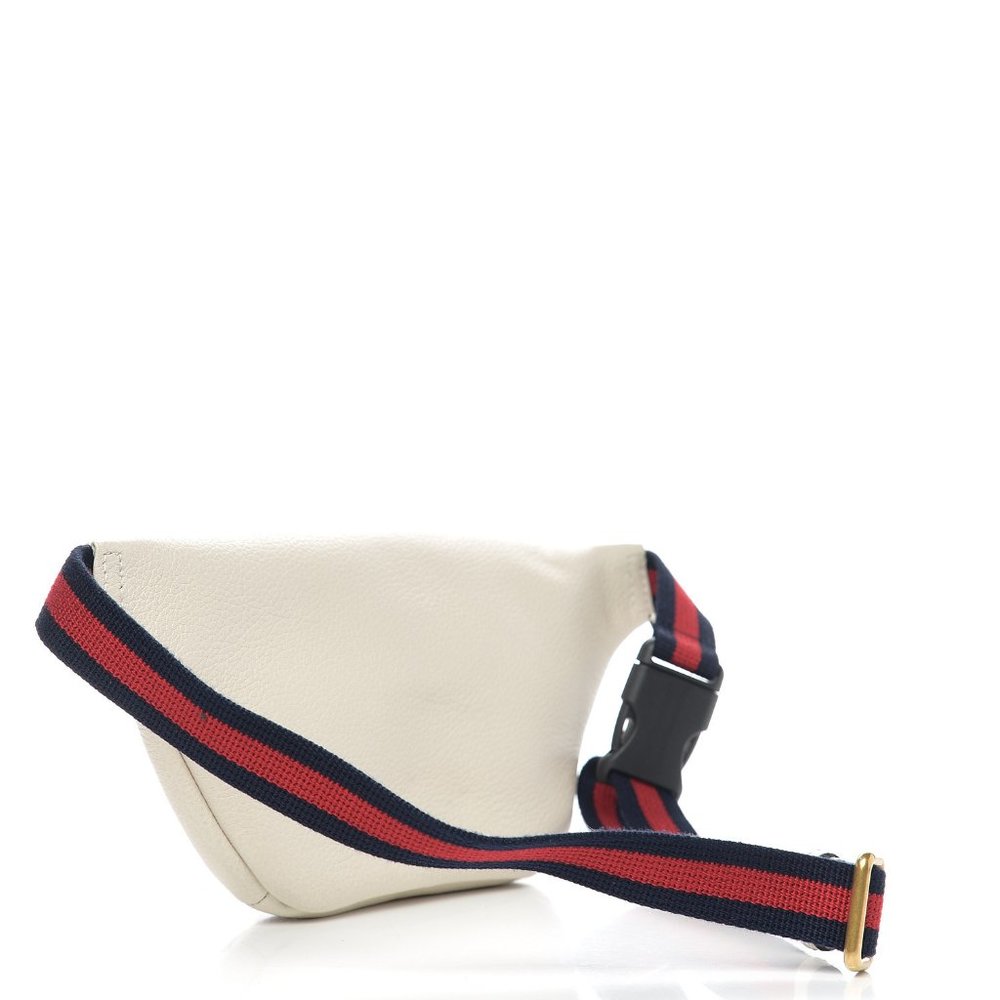 Gucci Grained Calfskin Small Print Belt Bag / Cross Body White - Picture 3 of 11